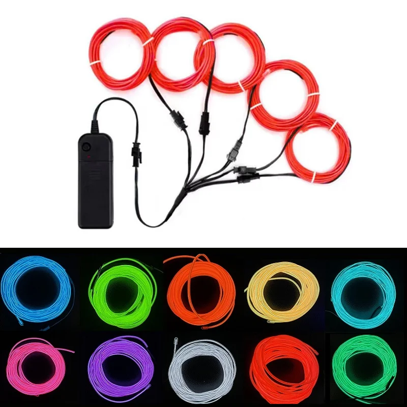1-to-5-Flexible-LED-Neon-Light-Glow-Rope-Cable-LED-Lights-for-Car-Home ...