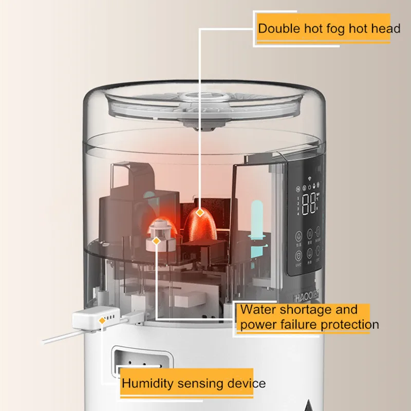 100-240V Humidifiers for Large Room Wholehouse Humidifier 2000 sq.ft.Honovos 17L/4.5Gal Ultrasonic Cool Mist Large Humidifier 5