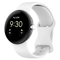 Official Silicone Sports Wristband for Google Pixel Watch - Versatile Design for Men and Women (White)