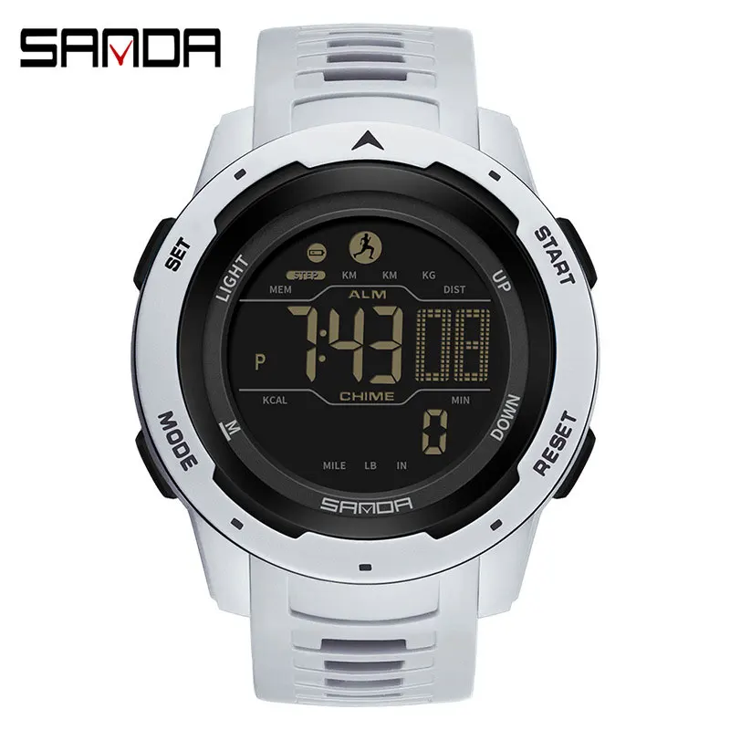 Men Sports Digital Watch Pedometers Calorie Chronograph Analog Watches