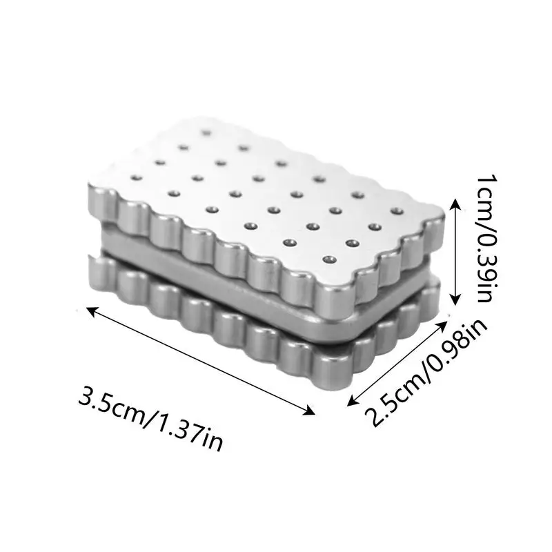 Stainless Steel Haptic Slider Biscuit Design Cartoon Haptic Fidget Toys Executive Desk Toy Rustproof Sensory Toy For Kids