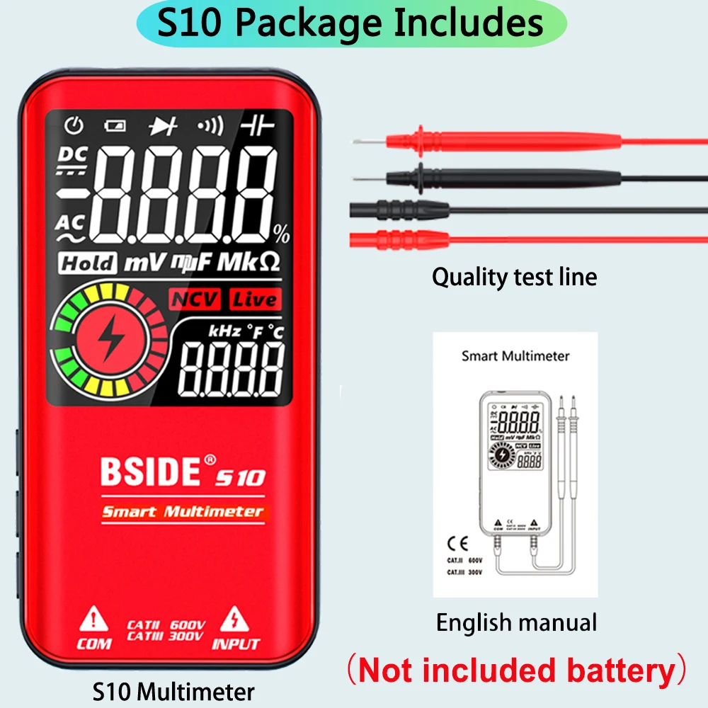 flow sensors BSIDE Digital Multimeter S11 S20 Profesional multimetro Smart DC AC Voltage Capacitor Ohm Diode NCV Hz EMF Tester Detector spectrum analyzers Measurement & Analysis Tools