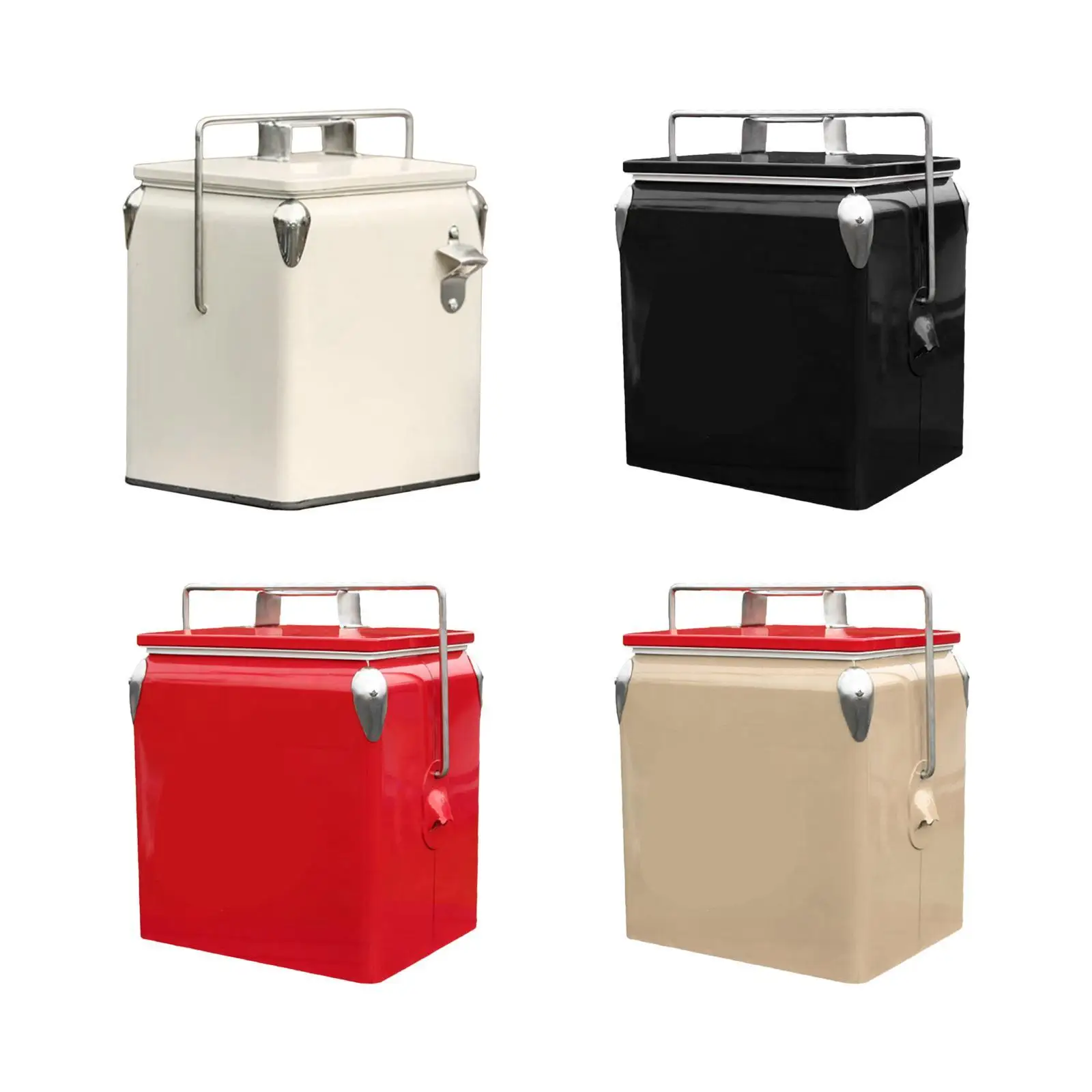 Cooler Box Portable Vintage Design Insulated Box for Camping BBQ Boat