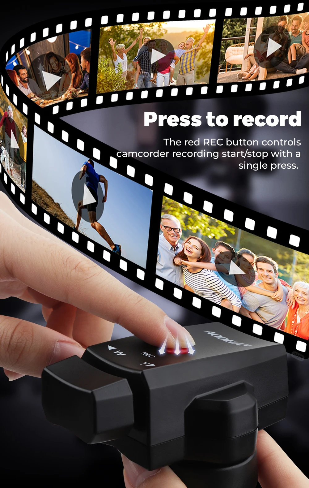 AODELAN Camcorder Zoom Controller Zoom / Video Recording Remote Control with 2.5