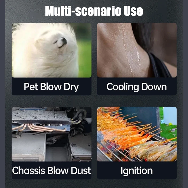 X6 Turbo Violent Fan Powerful Blower 140000 RPM High Speed Handheld Turbo Jet Fan Air Blower Vacuum Dust Cleaner Type-C Charging