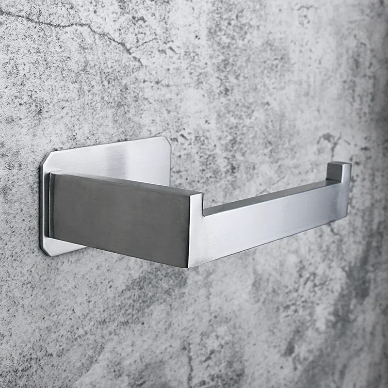 

Настенный квадратный держатель для салфеток из нержавеющей стали без сверления для ванной комнаты настенный держатель для бумажных рулонов