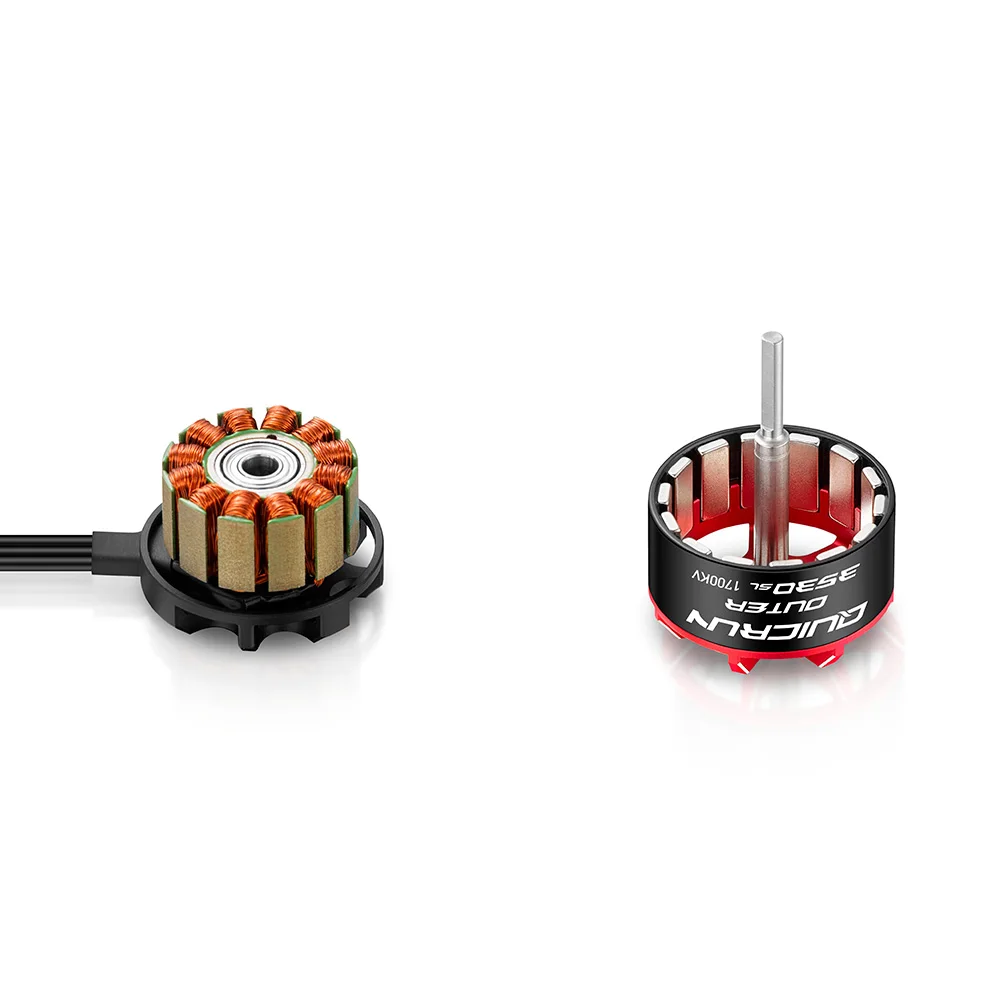 Moteur sans balais Hobbywing 3530SL 1700KV/2200KV pour voiture RC 1/10 1/12