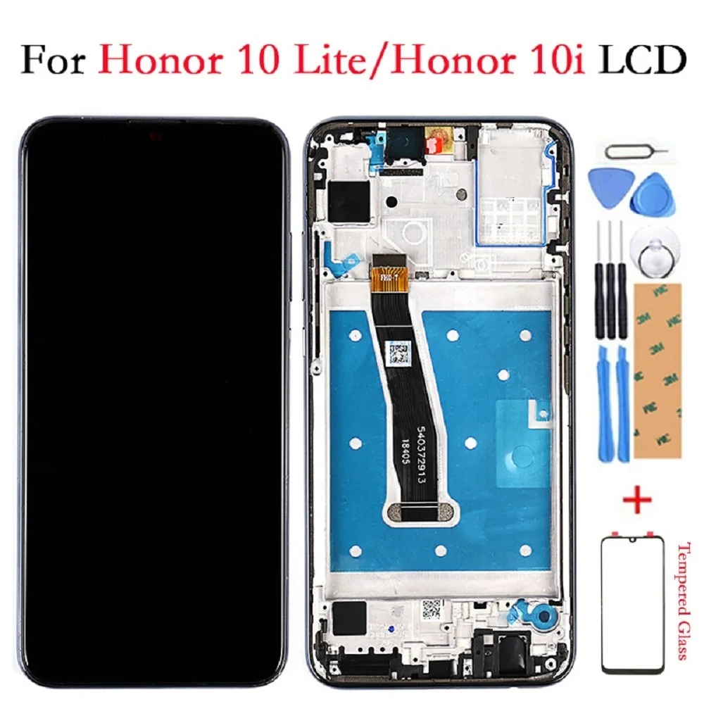 Комплект сенсорного ЖК-экрана с шасси подходит для Huawei honor 10 Lite hry-lx1 hry-lx2 |