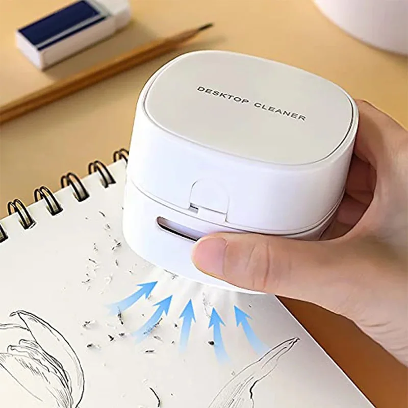 Compact 360° Rotating Desktop Vacuum Cleaner