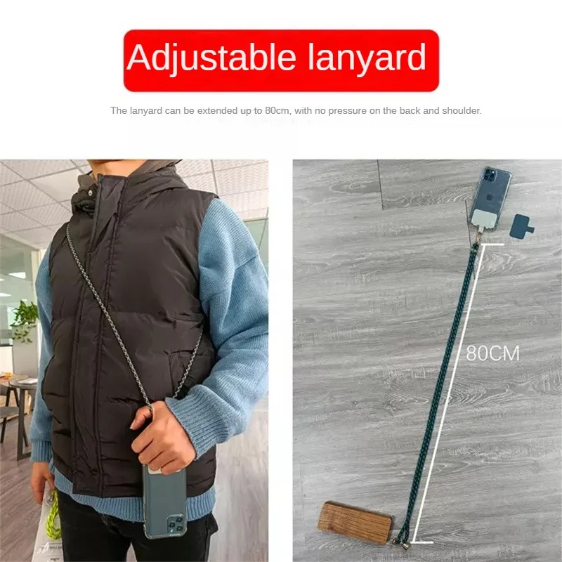 혼합 색상 조절 가능한 휴대폰 랜야드, 크로스바디 휴대폰 목 스트랩, 14 범용 휴대폰 랜야드