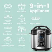 Pressure Cooker 6 Quart with 12 Presets, Multi-Functional Programmable Slow Cooker, Rice Cooker, Sauté pan, Warmer and More 2