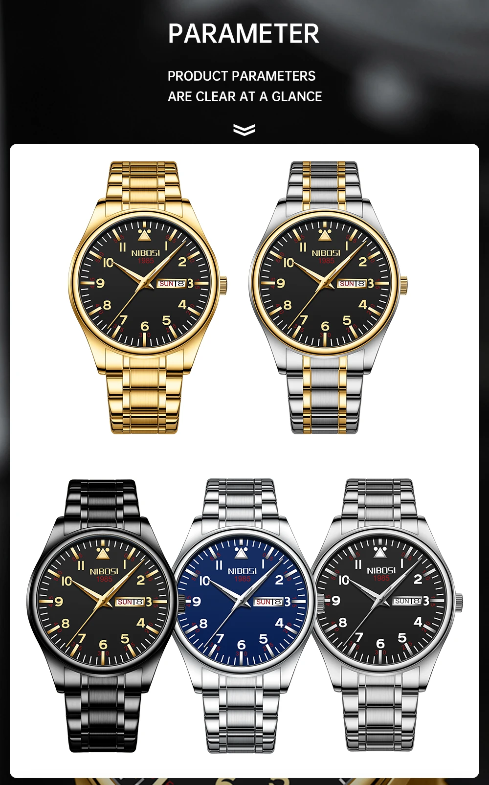 Quartz & Stainless Watch 2571 Nibosi
