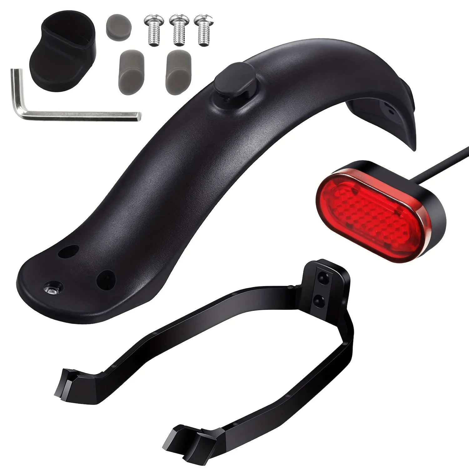 Scooter Rear Mudguard,Rear Fender Bracket with Taillight for Xiaomi Mi M365 1S Pro Electric Scooter,Xiaomi Scooter Accessory