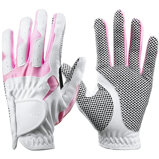Golf Gloves for Lady Ultra soft Fabric Anti-skid Gloves One pair