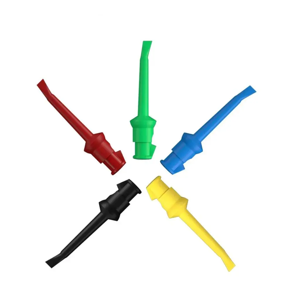 Quick Test Hook Test Clips Mini Grabber DIY Accessories for Multimeter Lead Soldered Nylon Copper Gilded Clamp alligator clips,electric test clamp,test clip,test hooks clips