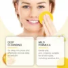 Turmeric Kojic Acid Cleansing Pads Exfoliating Remove Dead Skin Acne Fade Melanin Oil Control Nourish Glow Facial Wash Sponges 3