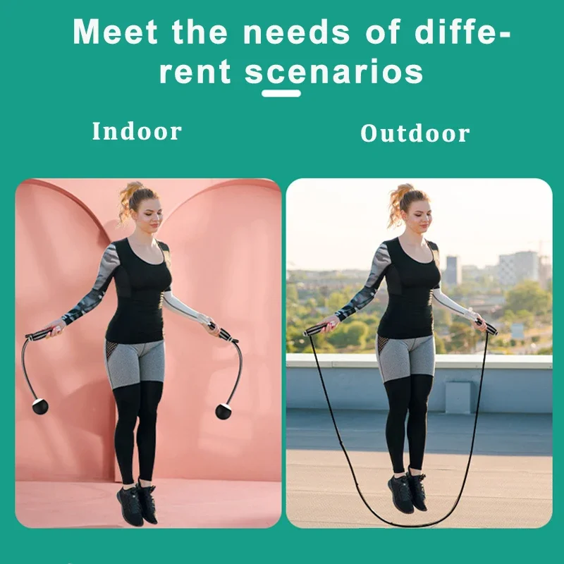Digital Wireless Calorie Counter Skip Rope Sport Weights Exercise Fitness Body Building Cordless Digital Jump Ropes Set 5