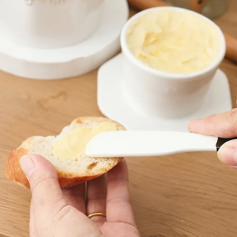 Ceramic Tableware Butter Box Polygon Butter Crisper Cheese Sealed Jar Western Box Cheese Slicer Dish Tableware