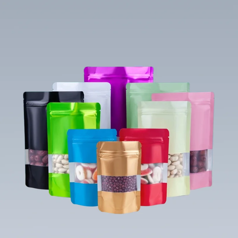 Aluminum Foil Window Pouches For Snacks With Custom Logo Design_voghion.com