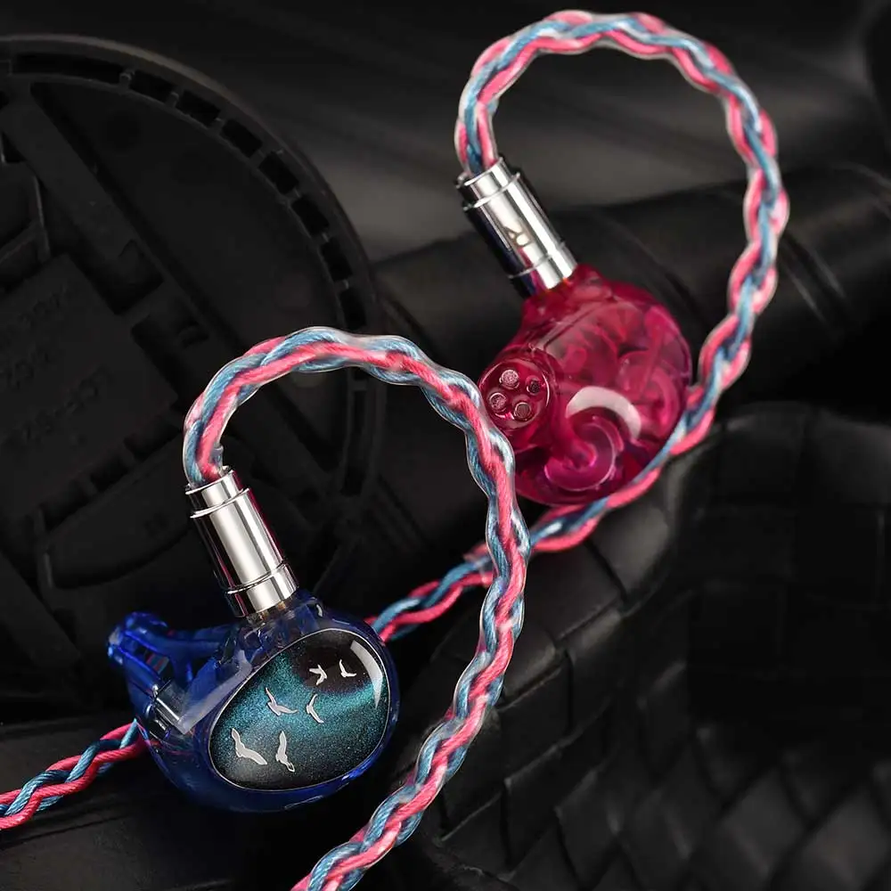 Kinera Celest Phoenixcall 인이어 모니터, 평면 패널 드라이버, 5 하이브리드 드라이버, IEM 0.78, 2 핀 플러그 이어폰 케이블, 1DD + 2BA + 2