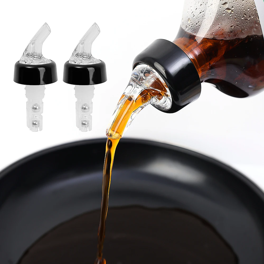 15/30/45ml Oil Pourer Quantitative Bottles Wine Pourer Plastic Balck Quantitative Liquor Spout