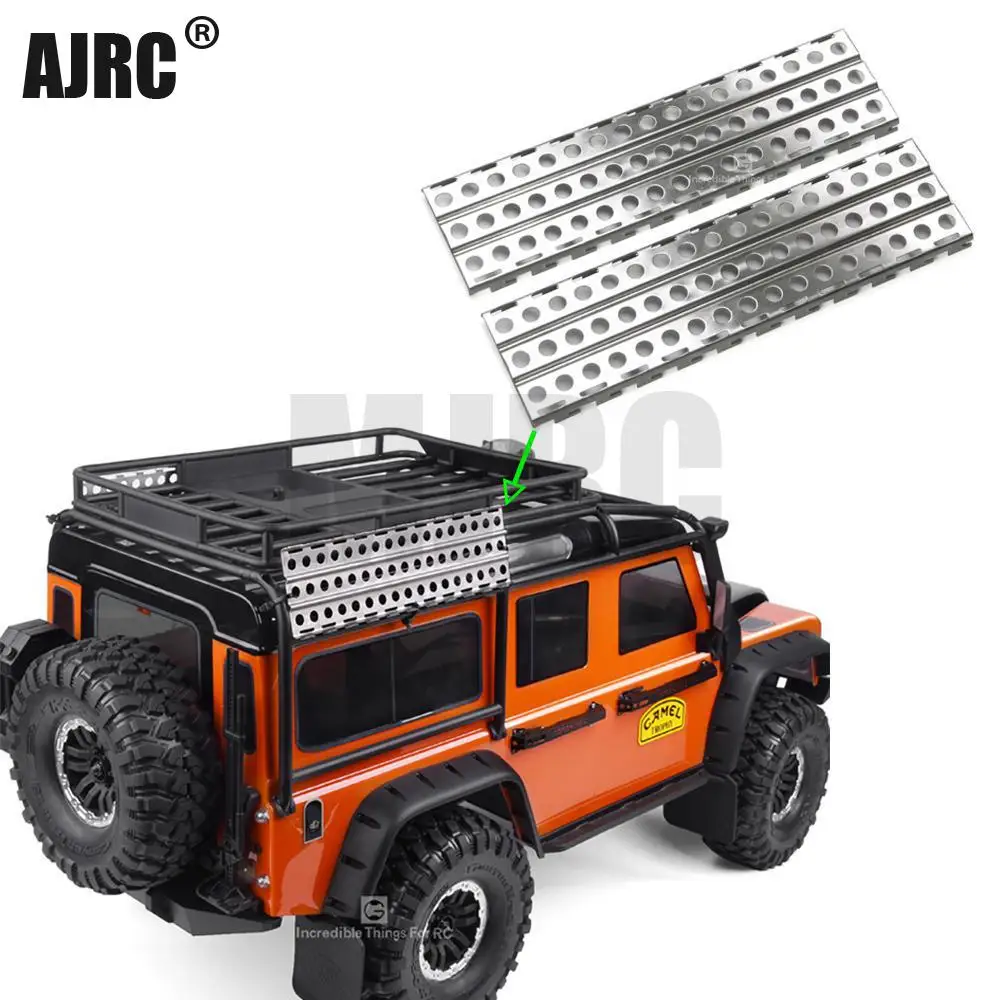 Tablero de Escape de vehículo con orugas a control remoto, deslizamiento de Metal para coche de escalada Trx4 Defender Bronco Axial Scx10 1/10 D90 Yikong Rgt Rc4wd