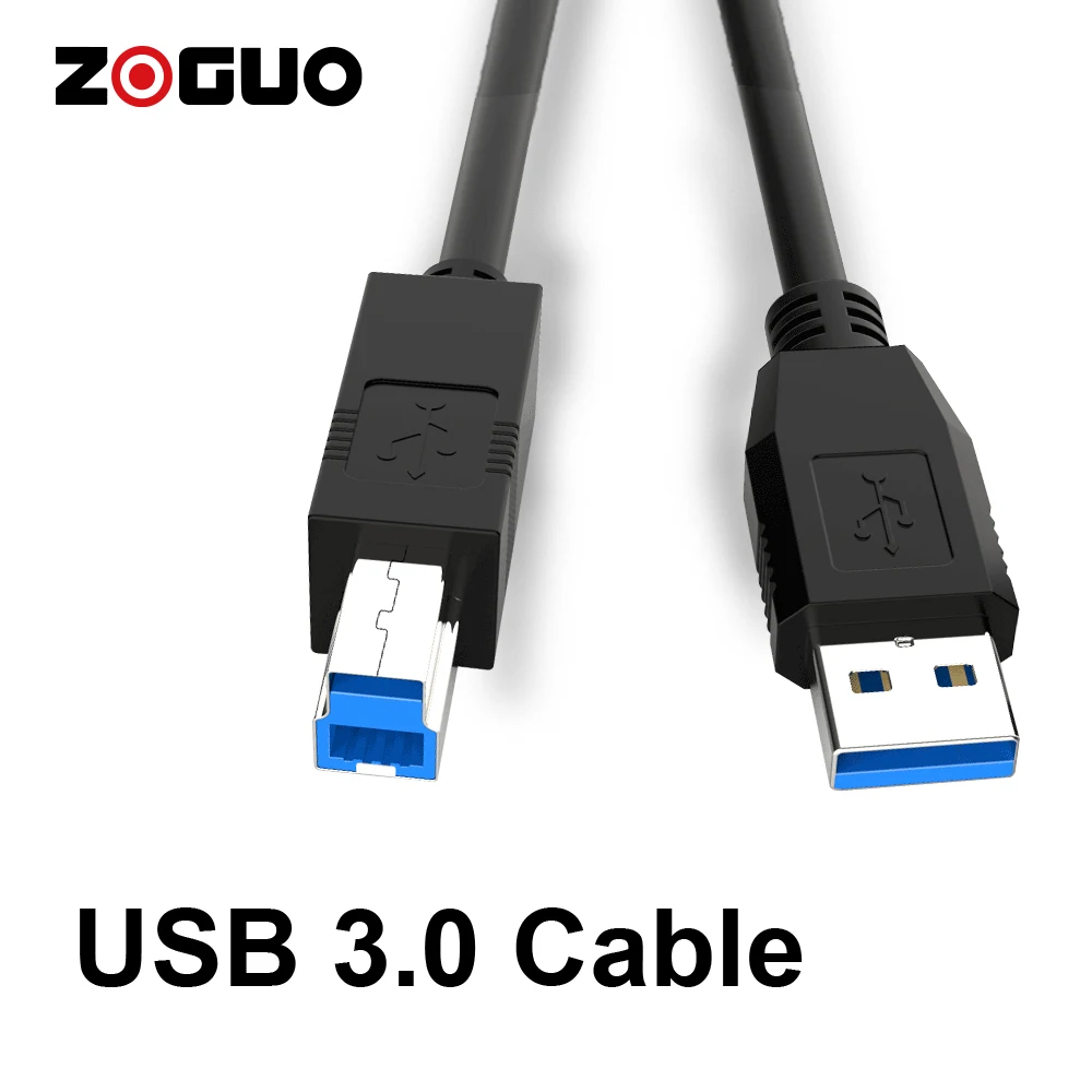 ZOGUO-Cable de impresora USB 3,0 de supervelocidad, Cable USB 3,0 A B macho  para controladores Duros Externos Canon Epson, Cable de impresora de  escáner 0,5/2/3/5M