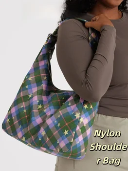 Borsa a Tracolla da Donna in Nylon di Grande Capacità, con Tracolla Regolabile, Versatile Borsa Hobo per Uso Quotidiano