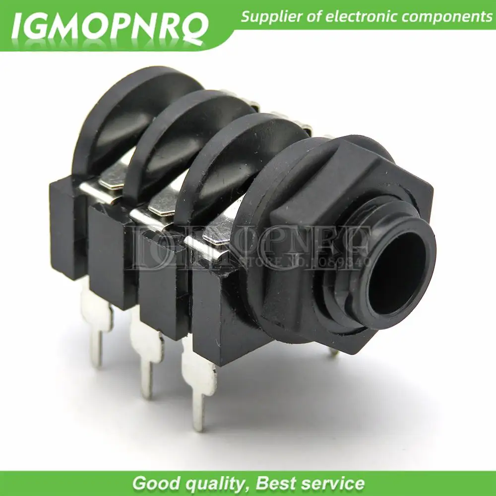 Pack 10 Conectores Jack Estéreo Hembra De 6.35 Mm – 2 Pines, Doble Canal, Para Equipos AV, Coche Y Proyectos DIY