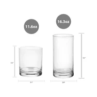 12 Piece Clear Drinkware Set Cooler Tennyson Glasses Ideal Juice Water Mixed Drinks Durable Easy to Clean Versatile Tableware 4
