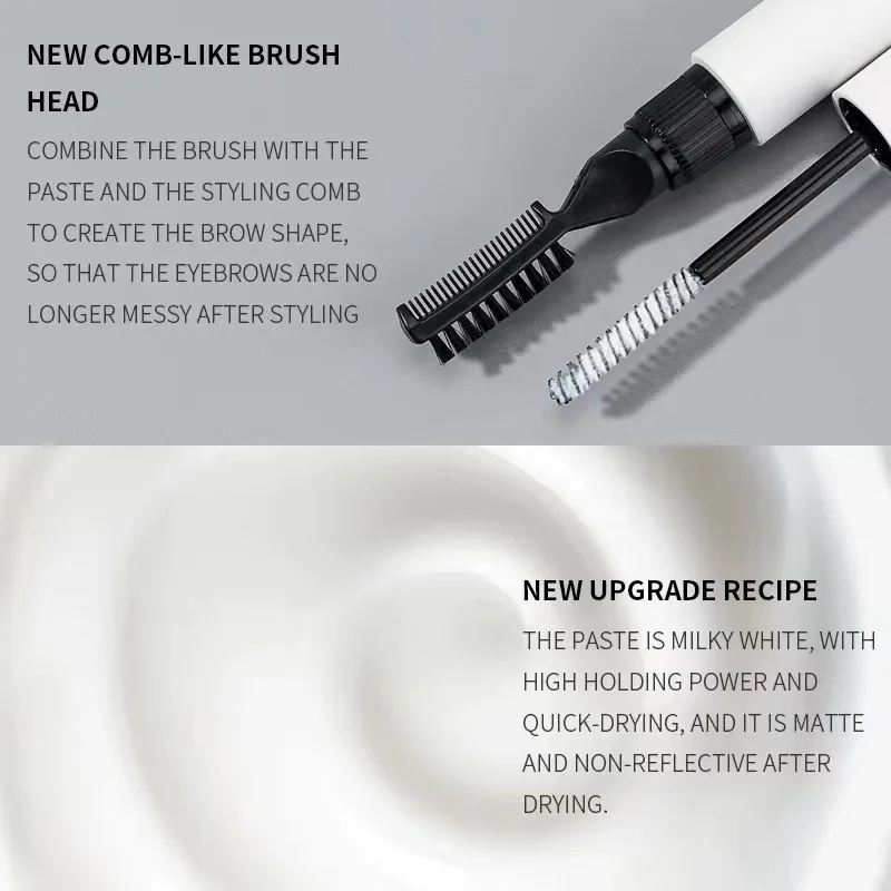 Custom 3D Eyebrow Glue Waterproof Eyebrow Style Gel, PROFESSIONAL MAKEUP The Brow Glue, Extreme Hold Eyebrow Gel, Brow Fixer 5
