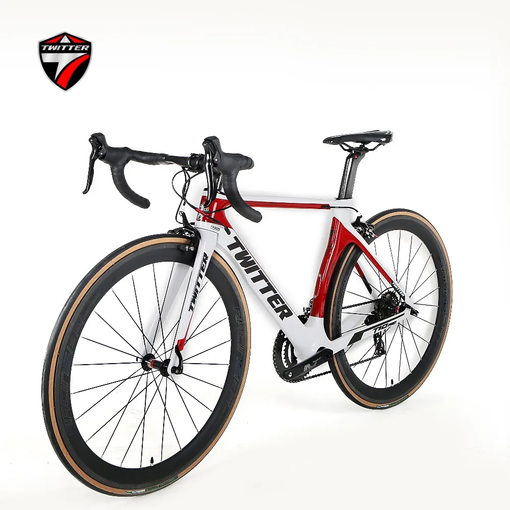 

TWITTER T10pro TIAGRA 4700-20S C In-brake Routing T800 Ultra-Light Carbon Fiber Breaking Wind Racing Road Bike700*25C велосипеды