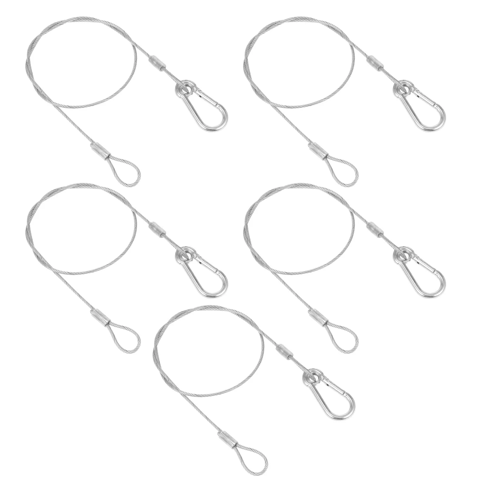5Pcs 무대 조명 안전 로프 스테인레스 스틸 와이어 로프 끈 무대 조명용 헤비 듀티 로드 케이블 보호 안전 스트랩