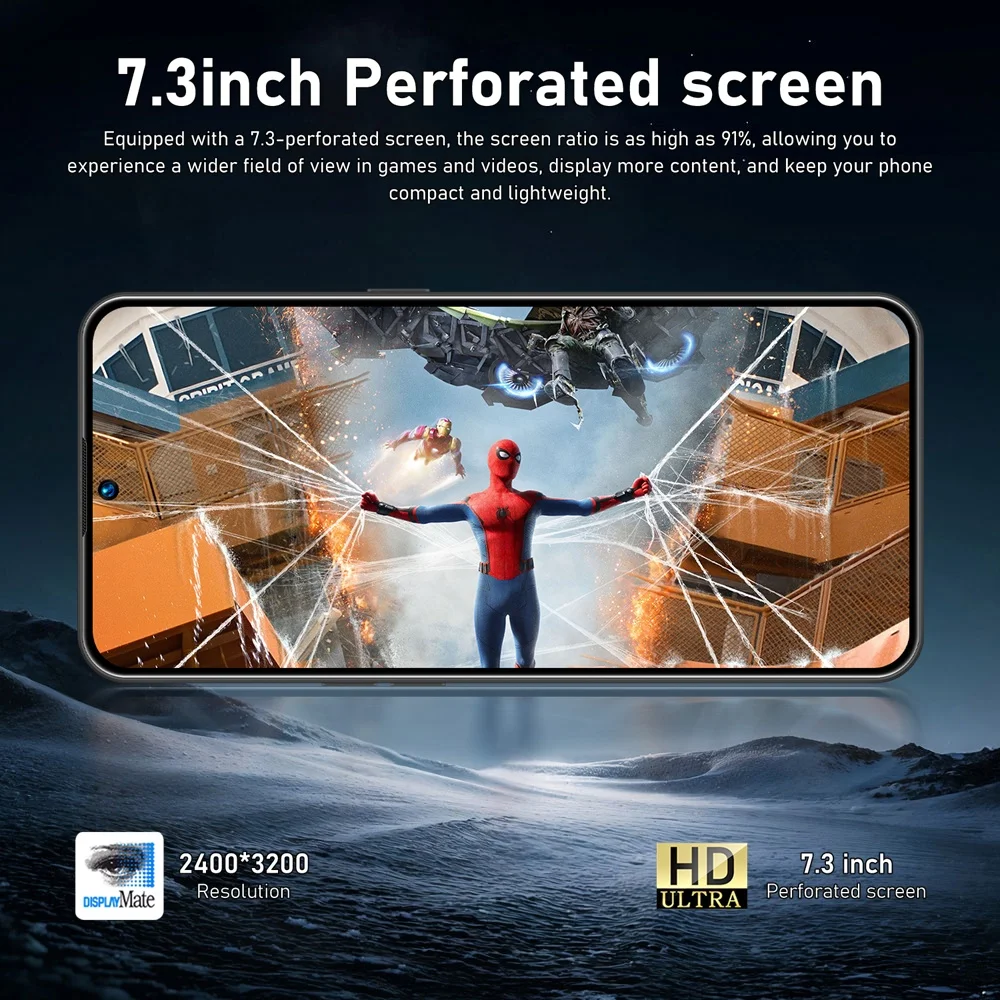 K-Touch Hot S28 Ultra Cell Phone Android 5G 7.3HD 22G+2TB Mobile Phones Dual Sim 7800mAh Unlocked Smartphone 16+48MP Global Version