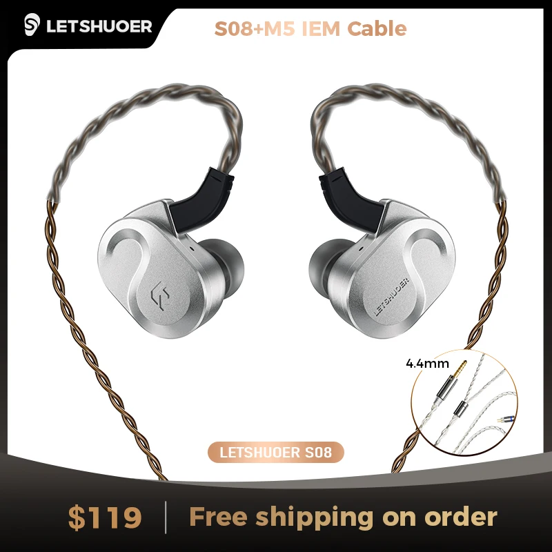 Letshuoer S08 Fourth Generation in Ear Monitor Earphone Dual