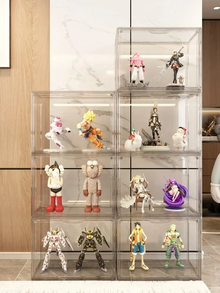 1/3PCS Handmade Blind Box Storage Display Rack Cartoon Animal Ornaments Transparent Display Box Bubble Transparent Box