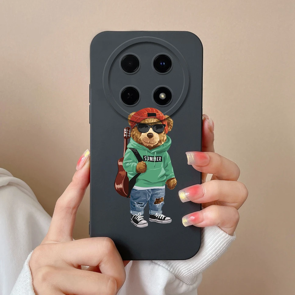 Fashion Pretty Sweet Girl Soft Liquid Silicone Phone Case - Protective Cover