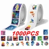 500/1000PCS Disney Inside Out 2 Stickers Kawaii Cute Cartoon Label Seal Stickers Rolls Stickers for Phone Luggage Stickers Toys 1