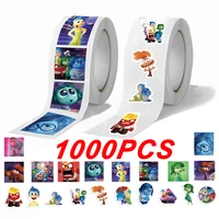 500/1000PCS Disney Inside Out 2 Stickers Kawaii Cute Cartoon Label Seal Stickers Rolls Stickers for Phone Luggage Stickers Toys 1
