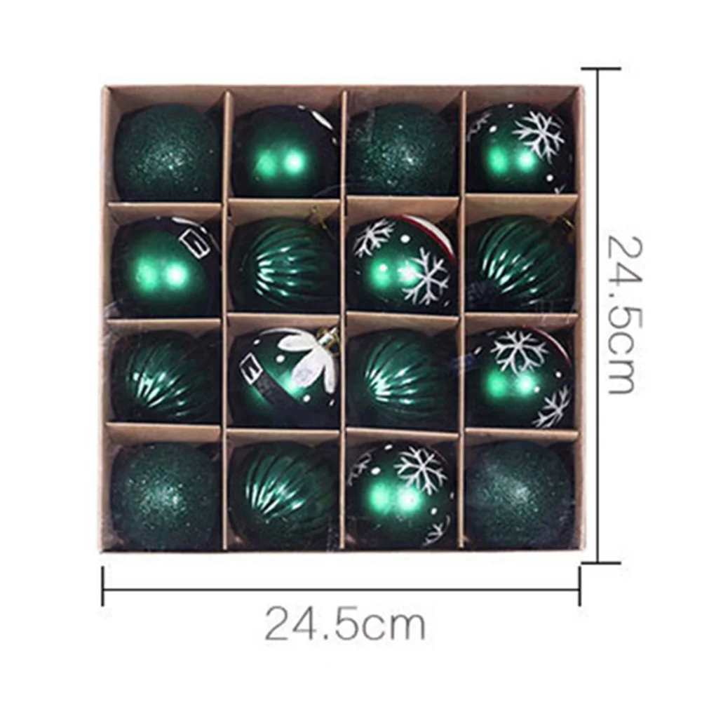 

16 шт., Рождественские шары, украшения для рождественской елки