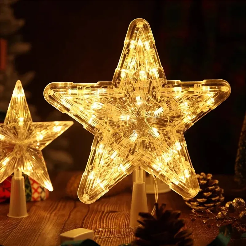 15cm Glittering Star Christmas Tree Topper Ornament