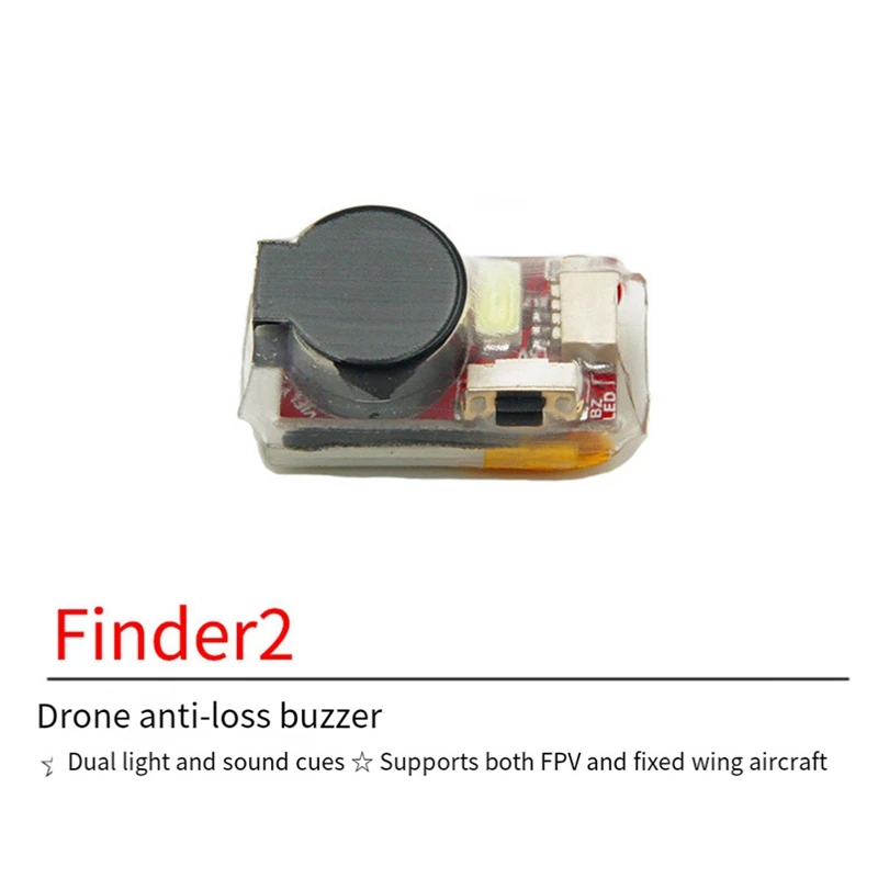 FPV 레이싱 마이크로 타입 장거리 LR4 드론용 랜덤 컬러 PCB, 파인더 2, 5V 버저 트래커, 슈퍼라우드 105Db, 1 개