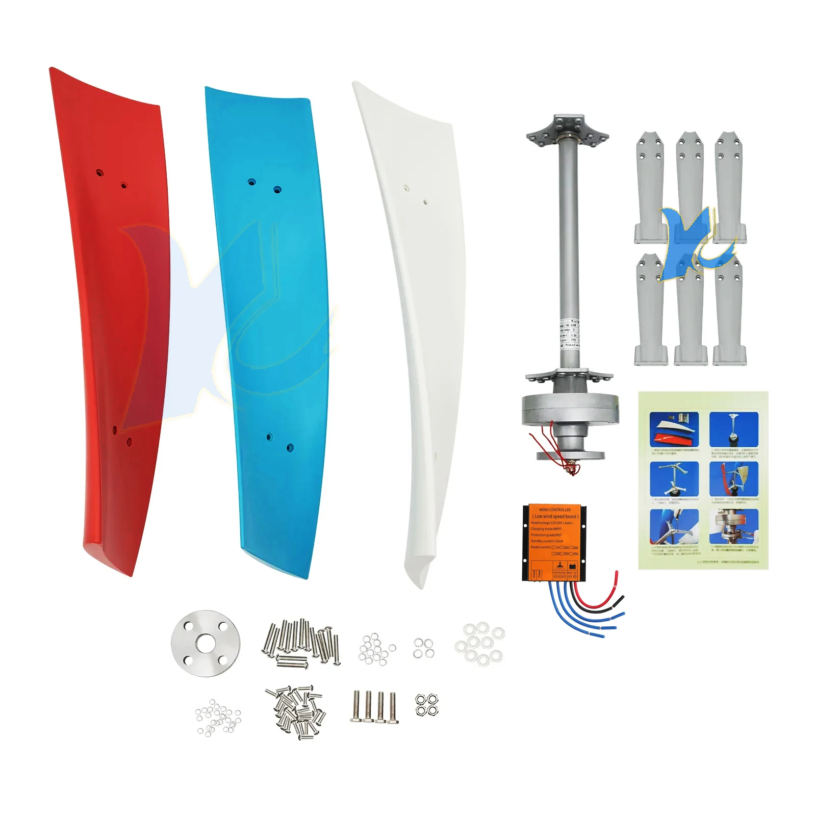 Home Farm 10KW Vertical axis Wind Power Turbine Generator 3000W 5000W 10000W 12V 24V Wind Energy Windmill With MPPT Controller
