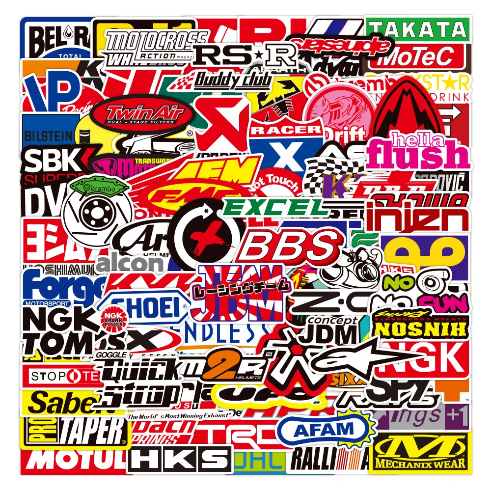 

10/30/50PCS JDM Racing Car Modification Waterproof Stickers DIY Laptop Phone Skateboard Motorcycle Car Sticker Classic Toy