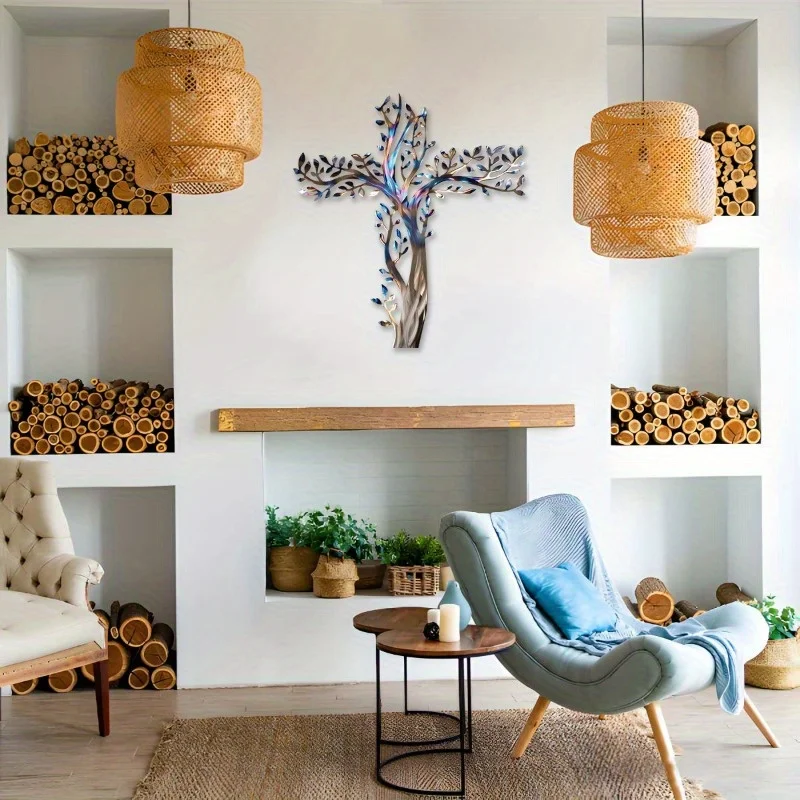 Metal Foil Grape Vine Olive Leaf Headboard Decoration Classic Bright Style Suitable for Living Room Outdoor