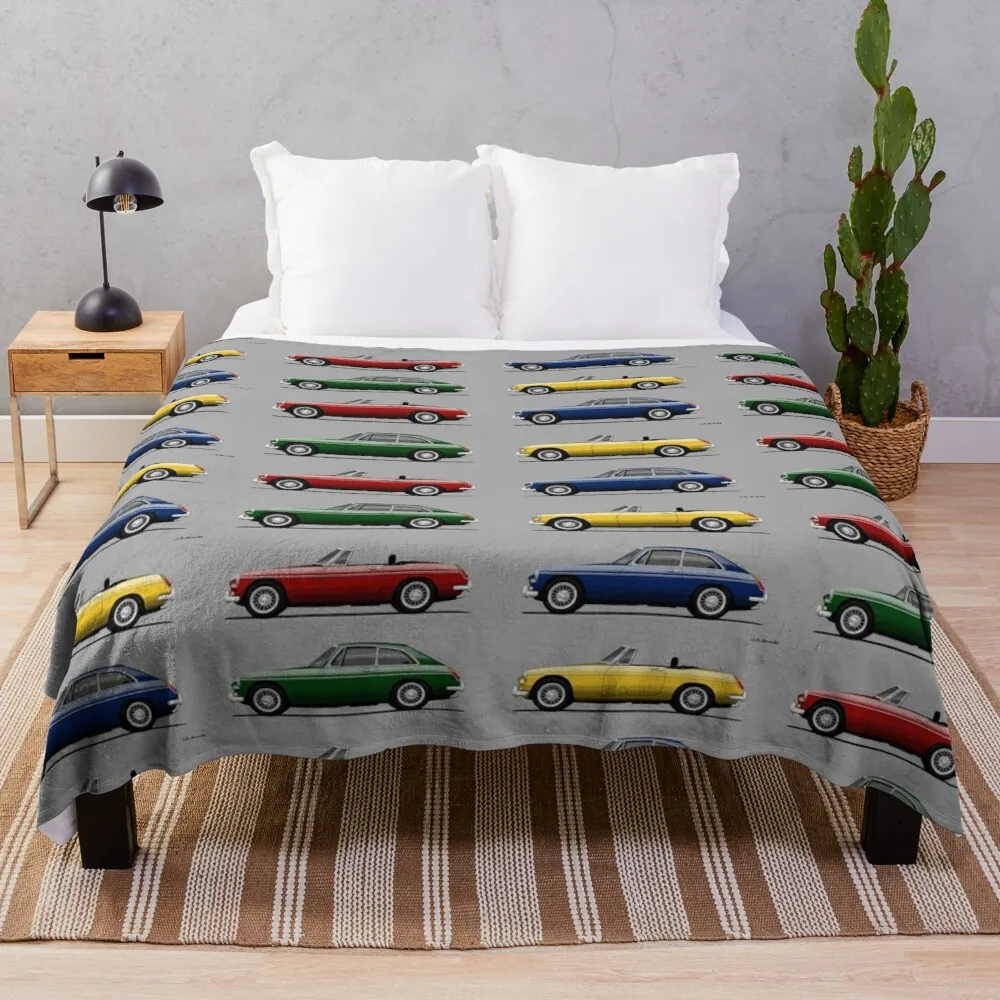

My drawings of the classic English sports car Throw Blanket Kawaii Blanket Hair Blanket Blanket For Sofa