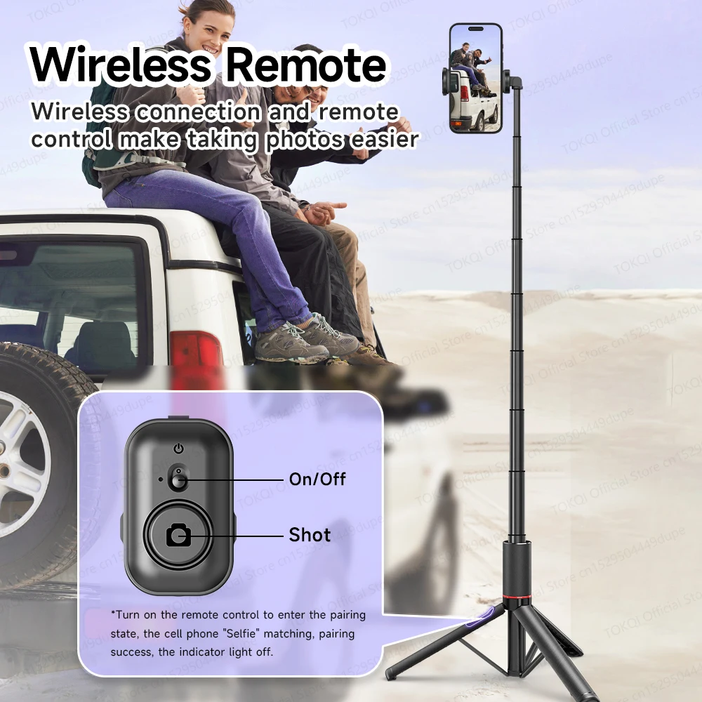 52.8inch Selfie Stick Tripod TOKQI Extendable With Bluetooth Aluminum Alloy Brackets For Smartphones iPhone Android Cellphones phone tripod,selfie stick