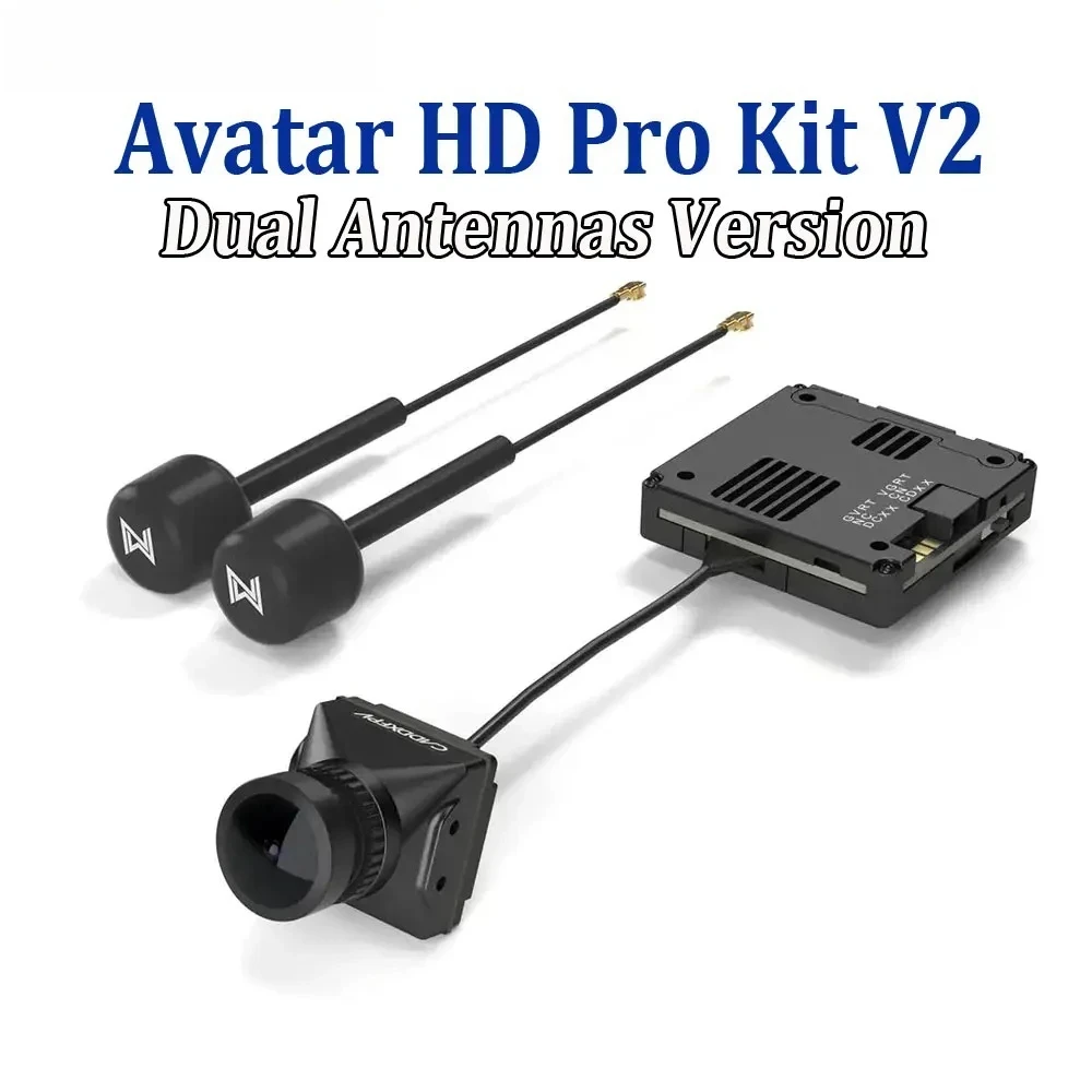 

Walksnail Avatar HD Pro Kit/Kit V2/VTX V2 Dual Antennas Version Gyroflow+32G for FPV Freestyle Remote Control Drone Parts