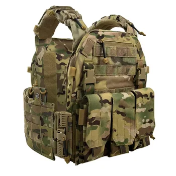 1000D Nylon Fabric Quick Releaseable 6094K Tactical Vest with Triple Magazine Pouch 1