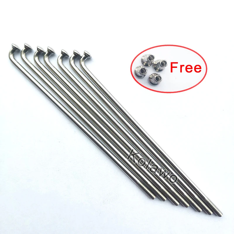 9G Off-Road Motorcycle/Electric Bike Spokes Diameter 3.5mm J Bend Motor Bike 304 Stainless Steel Spoke Modified Accessories